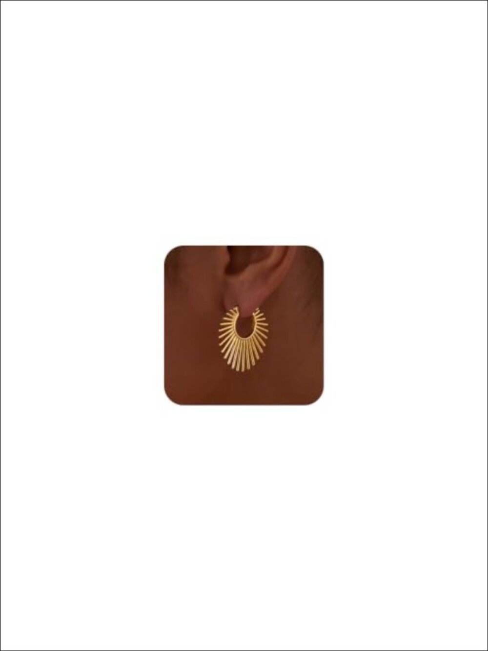 Chunky Hoop Earrings 14K Gold Plated Huggie Hoops Hypoallergenic